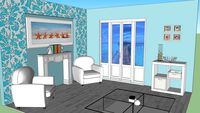blue livingroom