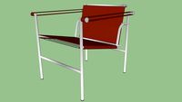 LC1 armchair - cuoio rosso bulgaro