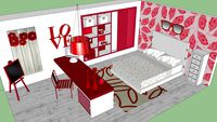 red bedroom