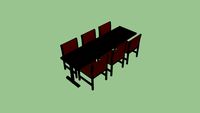 Restaurant 6 person table with chairs TZ