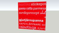 Splashguard600x600mmKitchenwords_Red_byAnnaViktorssonDesignMCollection