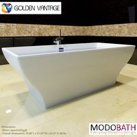 GV Bathroom White Color FreeStanding Acrylic Bathtub GV-HZF296A