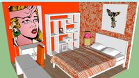 orange bedroom