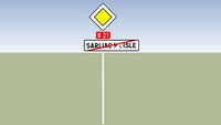 Panneau de signalisation Sarliac N21 sortie
