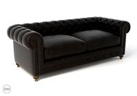 Cigar club leather sofa 90'' 7842-3009 VL