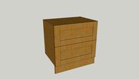 WIDE FRAME OAK KITCHEN RANGE - 2 PAN DRAWER