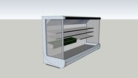 deli fridge with materials