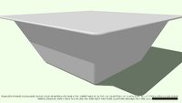 COFFEE TABLE TRUNCATED PYRAMID 42 TOP NO COLOR BY JOHN A WEICK RA
