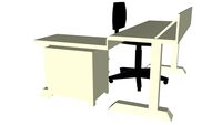 Work station desk set