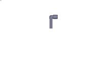 3184 - EXTENDED EQUAL & UNEQUAL ELBOW -PLASTIC TAILPIECE DIAM D1 12 MM DIAM D2 12 MM