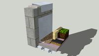 Green roof at parapet