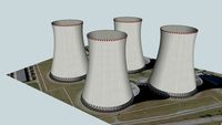 power plant cooling towers (chladící věže) - Temelín (JETE)