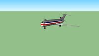 American airlines model slight turn and acsent