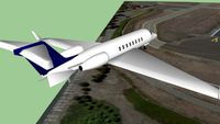 Learjet 45 Landing at Hayward Executive, California, USA.