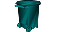 gesloten grijze container