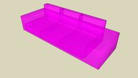 sofa transparent rose fluo !
