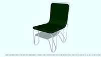 CHAIR DINING DARK GREEN BY JOHN A WEICK RA & AP LEED