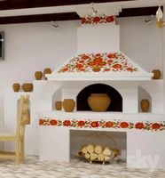 Fireplace-simulation of furnace