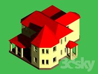 House with red roof