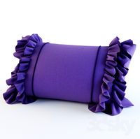 Decorative pillows with ruffles.