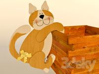Wooden cat climber