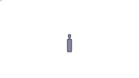 Lateral elastomer plunger threaded body with seal steel head Ø18 x 45 mm - 300 N