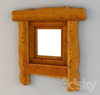 Wooden window in the bath