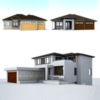 Set of three cottages