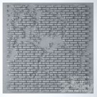 Cracked brick wall