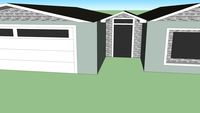 1 story tract home (white shingles)
