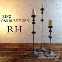 ZINC CANDLESTICKS