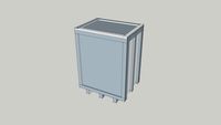 Hydraulic unit, panel end softwood base skid type case