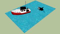 Whale Chasing A Boat