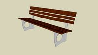 Forms+Surfaces Leda Bench, backed, 6 foot, no arms