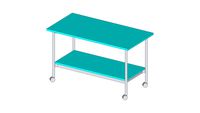 Einzeltisch, rollbar, 505-285, 1500x900x750mm, mit Tischplatte, TopResist