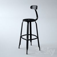 FRENCH T BACK BARSTOOL MATTE BLACK_RH