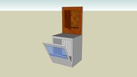 metel oven (with wooden cabnets)
