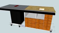 Sawstop tablesaw with router table on mobile base