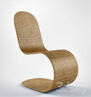 A Chair made of curved plywood
