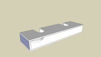 Keramag Flow washbasin drawer cabinet 140x41x19,5 cm