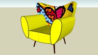 Poltrona Borgonha Romero Britto