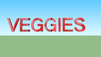 AED VEGGIES sign