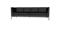 Grey Flannel Modern Couch