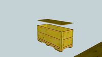 Small strap-bound crate