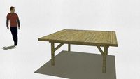 Mesa Grande, bancada de trabalho com 4 pernas