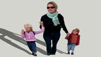 donna con bambini