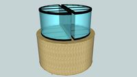 Circle Tank Stand with Two 144g Half Circle Aquariums @ The Pet Works - Astoria, Oregon