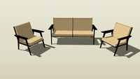 Danish modern sofa and chairs