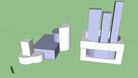 walt three center cube tower