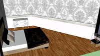 bedroom silver-black